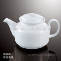 healthy durable white porcelain oven safe tea pot with lid